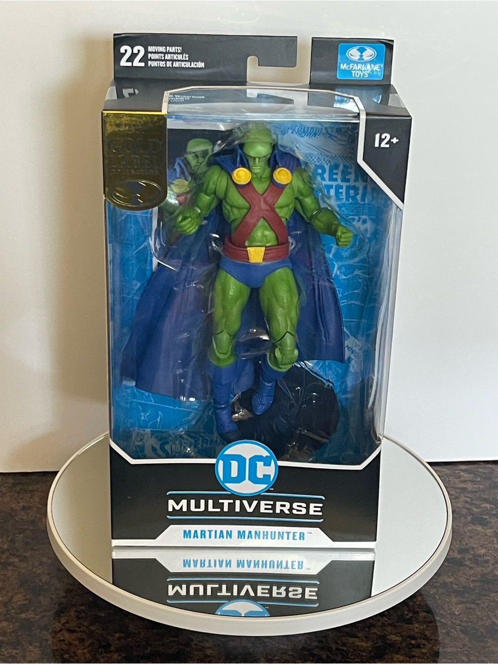 DC Comics Green Martian Manhunter Action Figure with Blue Cape
